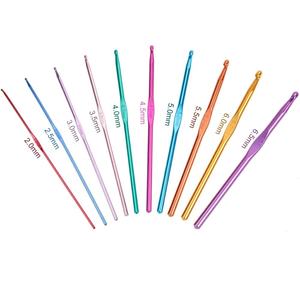 Новый 100 шт. Крючки комплект полный набор спицы для вязания крючком вязать калибровочных ножницы стежка Держатели DIY Швейные иглы комплект с сумкой - Product Image 3