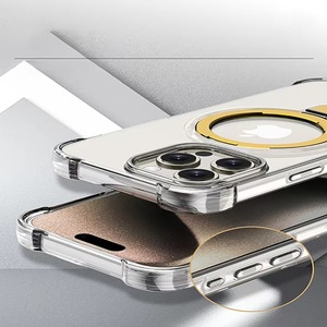 Nueva Funda para Teléfono Móvil para iPhone 15 16 Pro Max, Funda Magnética Transparente a Prueba <span class=keywords><strong>de</strong></span> Golpes con Soporte - Product Image 3