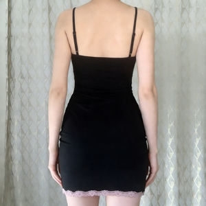 Vestido ajustado de punto con cuello halter y encaje para mujer, minivestido casual de verano para vacaciones - Product Image 5