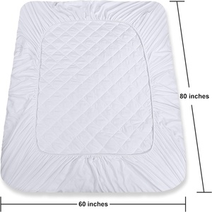 Microfiber Stof Zacht Ademend Beschermer Effen Kleur Waterdicht <span class=keywords><strong>Bed</strong></span> Gewatteerd Matras Voor Thuis - Product Image 4