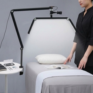Lampe LED professionnelle à intensité variable avec <span class=keywords><strong>pince</strong></span> et bras pliable réglable pour salon de manucure, tatouage, extension de cils, bureau - Product Image 3
