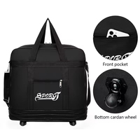 Sac de Voyage Pliable Grande Capacité avec Logo Personnalisé, Valise Trolley Designer Imperméable pour Sport, Week-end ou Nuit