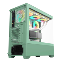 Boîtier d'ordinateur de jeu tendance 2024, fabrication ODM, boîtier PC de couleur mixte tendance, double verre trempé, boîtier d'ordinateur gamer ATX