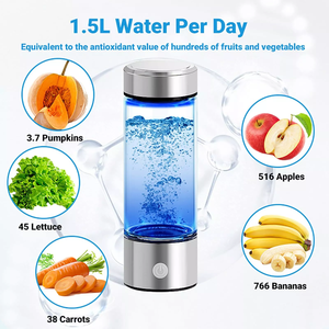 Portable Rechargeable Hydrogen Water <b>Bottle</b> Generator Electric Hydrogen Water Ionizer <b>Machine</b> SPE/PEM Technology USB Cars RVs - Product Image 3