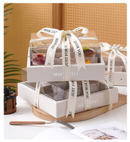 Boîte à dessert personnalisée IMEE, style français, 9 compartiments, couvercle transparent, carrée, pour le thé de l'après-midi, idéale pour les fêtes et les pique-niques
