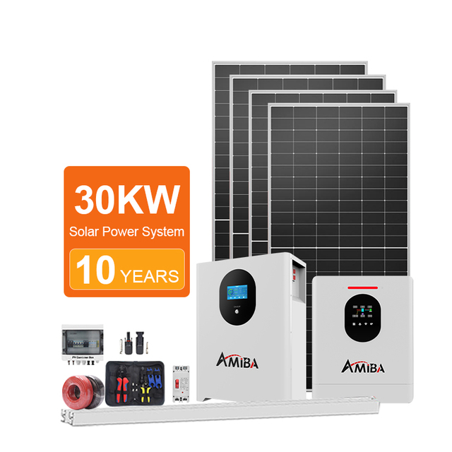 Solar Energy System 10kw 20kw 30kw Complete Set with Hybrid Inverter and LiFePO4 Battery Storage for Residential Home Use