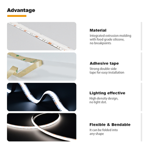 Tira de Luz LED Súper Brillante de Doble Color Blanco, Cortable, Sin Puntos, Iluminación Uniforme SOB CCT, Tira de Luz LED de 10 mm, Iluminación Decorativa - Product Image 4
