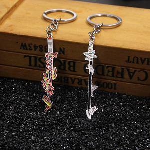 Japonais Anime <span class=keywords><strong>Demon</strong></span> <span class=keywords><strong>Slayer</strong></span> <span class=keywords><strong>Papillon</strong></span> Porte-clés Arme Métal Pendentif Animation Périphériques - Product Image 6
