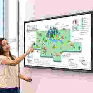 Tableau blanc interactif tactile couleur noir, écran en verre trempé <span class=keywords><strong>4</strong></span>+32, 75 pouces, tableau blanc interactif intelligent - Product Image 3