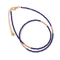 Collier Aonaya bohème en acier inoxydable avec petites pierres précieuses naturelles facettées