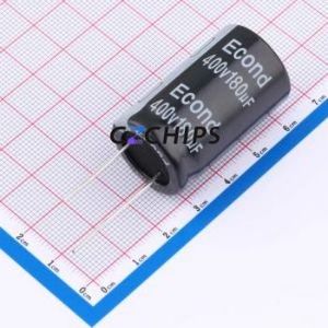 Condensador Electrolítico de Aluminio de 180uF 400V 22x36KM con Orificio Pasante, D22xL36mm 180uF 20% 400V 720mA-120Hz - Product Image 1