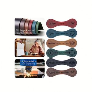 Marque-page personnalisé avec texte gravé au laser, en cuir vierge, magnétique, avec LOGO – Idéal comme cadeau - Product Image 4