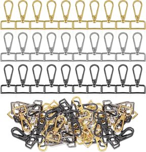 Anillas en D metálicas giratorias, cierres de mosquetón, ganchos para bolsos, herrajes para fabricación de bolsos, ganchos giratorios de cierre rápido, herrajes para correas, clips de cierre a presión - Product Image 1