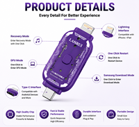 Boîte d'ingénierie de récupération DFU Lanrui V587 – Outil de réparation en un clic pour le flashage des téléphones mobiles iPhone et Android