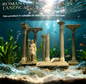 Romeinse Kolom Poseidon Figuur Ornament Voor Aquaria & Accessoires <span class=keywords><strong>Aquarium</strong></span> Landschap Decoratie - Product Image 1