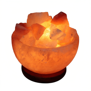 Lampe de sel de l'Himalaya avec cristaux pour éclairage d'ambiance, lampe de table - Product Image 3