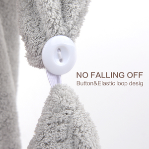 Serviette de cheveux en microfibre Wrap Serviette de turban magique super absorbante pour femmes Grille d'ananas avec <span class=keywords><strong>boutons</strong></span> Serviette de cheveux torsadée - Product Image 6