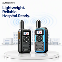 XUNLIBAO D8 Ultra-Ringan 67.5g Mini 4G PoC Walkie Talkie Baterai Lepas Pasang Tanpa Biaya Platform untuk Administrasi Multi-Situs Rumah Sakit