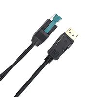 Cable USB 3.0 a DP a DC5525 a Mini DP a USB-C Macho con Carga Rápida de 3A, Material de PVC para Teléfono Móvil