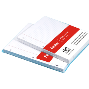 Foska Student Wide-Ruled Loose Leaf Replaceable Blank Paper 3 Ring Notebook Planner Refill Paper for Diary Notebook