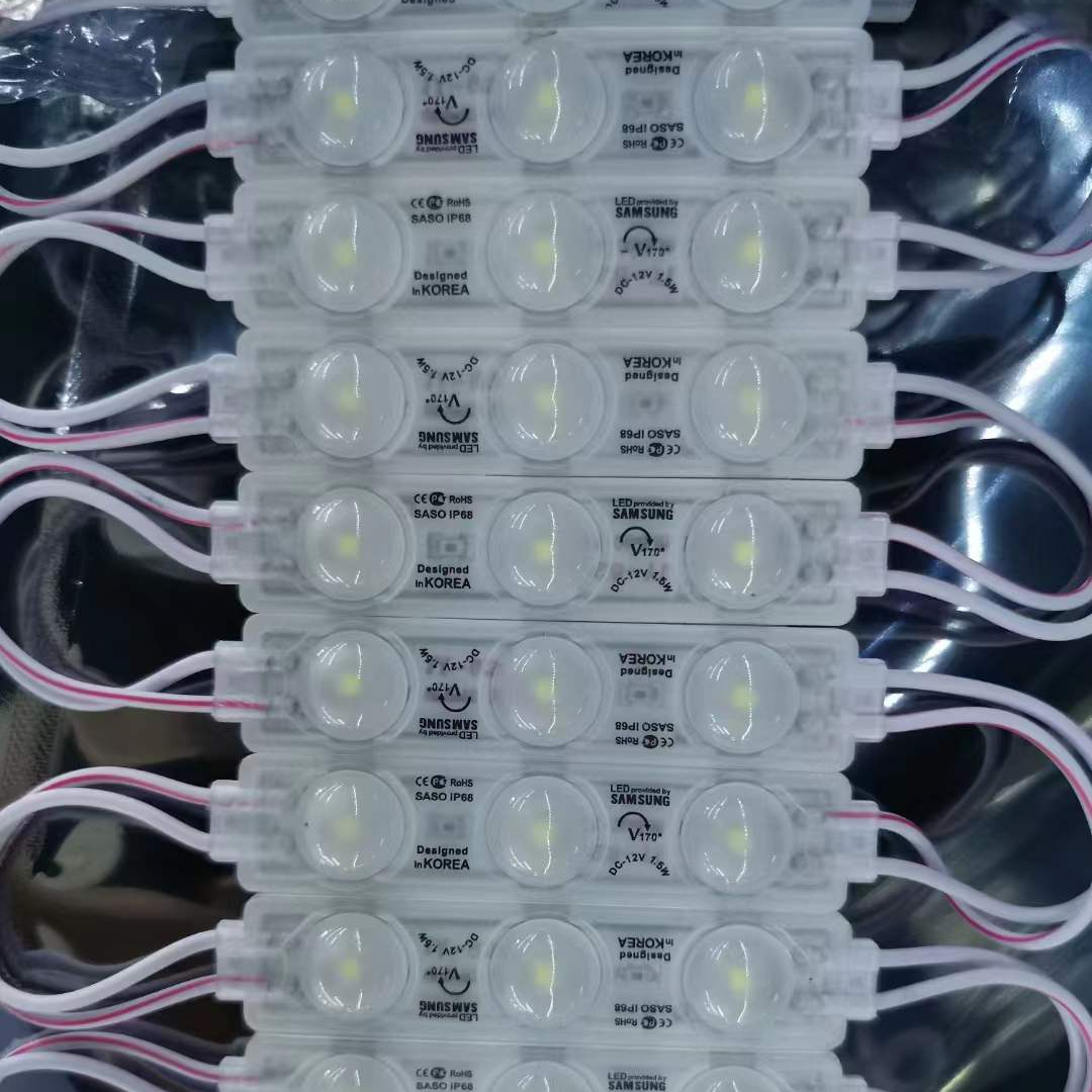 DC12V SMD 2835 Samsung LED Module Lighting IP68 Waterproof 3 LED Back Lights Mirror Light Red Blue Green White Led Modules Chip
