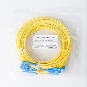 Disesuaikan panjang 1 meter serat optik kabel Patch kuning Pvc/lszh Sc/upc-sc/upc Sm kabel Patch