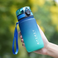 Bouteille d'eau en plastique réutilisable anti-fuite et alimentaire BABYBEAN avec couvercle et corde, capacités 600ml/750ml/1000ml