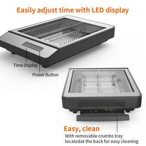 Nhà máy trực tiếp nhỏ gọn <span class=keywords><strong>4</strong></span> lát phẳng nướng bánh mỳ SS nhà ở với dây giá cho căn hộ nhà bếp và văn phòng ăn sáng - Product Image 5