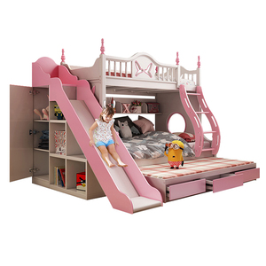 Kids Furniture Children Kid Bed Furniture Bunk Beds Kids Loft Storage Bed with Slide