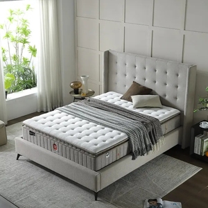 Hypo-allergenic Natural Latex High Density Gel Memory Foam Mattresses Pillow Top Vacuum Pack In A Box Pocket Spring Mattre