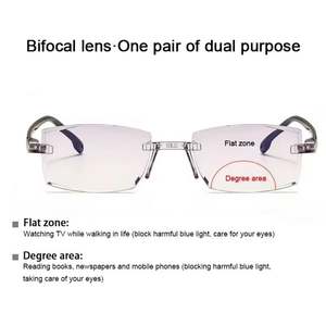 Gafas de Lectura con Logotipo Personalizado, Ultraligeras, Ópticas, para Hipermetropía, sin Montura, con Protección Contra la Luz Azul, para Hombre y Mujer - Product Image 4