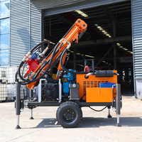 Machine de forage de puits d'eau domestique SM200 à roues, hydraulique, petite, avec moteur diesel – Vente chaude