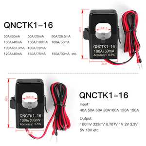 Chia lõi hiện tại biến áp 100A 50mA 50A 25mA 100A 333mv 5A 1V 100A 33.3ma mở loại hiện tại biến áp cảm biến AC kẹp CT - Product Image 3