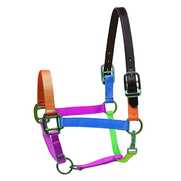 Halter Stile Super Lusso Fluffy Testa collare/Halter, Colorato Imbottito Testa di Cavallo Set collare