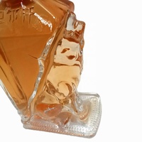 Bocal en verre personnalisé de 700 ml 750 ml avec bouchon en liège Bouteille en verre pour whisky rhum XO avec bouchon en liège