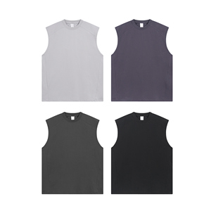 Sleeveless Athletic Streetwear 2025 <b>Men's</b> Multi-Panel Oversized Street <b>Vest</b> - Product Image 2