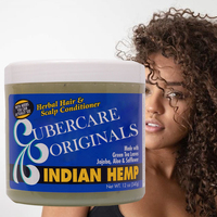 Pot de 340 ml (12 oz) de Conditionneur Capillaire Profond Rehausseur de Boucles aux Herbes avec Chanvre Indien pour Cuir Chevelu
