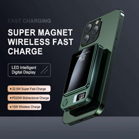 Prix d'usine, mini batterie externe magnétique 10000 mAh, portable, charge rapide sans fil 22,5 W, Power Bank pour iPhone et Android