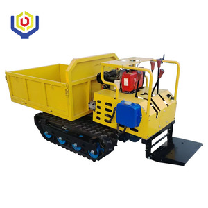 Charge hydraulique 800 kg, chargeurs 10 CV, <span class=keywords><strong>brouette</strong></span> à chenilles motorisée, <span class=keywords><strong>moteur</strong></span> diesel, mini tombereau à chenilles, camion à benne multifonctionnel - Product Image 1