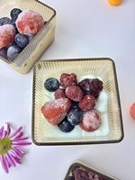 Crème glacée en forme de fruits 3D virale 140g |   Mangue, fraise, ananas, myrtille |   12 packs Halal en boîte
