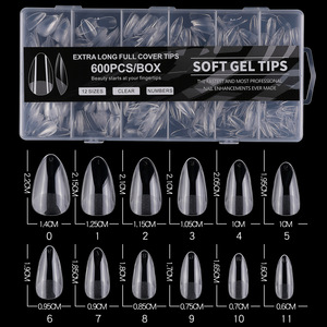 Uñas Postizas de Gel Suave, Estilo Nuevo, Cortas y Cuadradas, 600 Piezas, Acabado Mate, Sin Costuras - Product Image 4