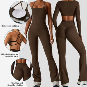 Tz8232 Yoga mặc chất lượng cao thể thao hoạt động Áo ngực/TOP cao eo bùng Quần thể dục thể thao áo ngực phòng tập thể dục YoGa Bộ cho phụ nữ - Product Image 2