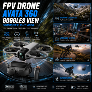 แว่นตาโดรน Avata 360 FPV พร้อมตัวควบคุมการเคลื่อนไหว กล้อง 4K เลนส์เดี่ยว สำหรับวิดีโอแอคชั่นสปอร์ตสุดตื่นเต้น ชุดเริ่มต้นแบบคอมโบ - Product Image 1