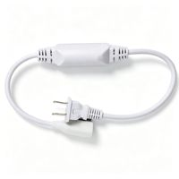 Câble d'alimentation pour guirlande lumineuse LED sans fil, 45 cm, fil de cuivre, 8A, AC 110V 220V, adaptateur avec prise personnalisée US EU UK AU