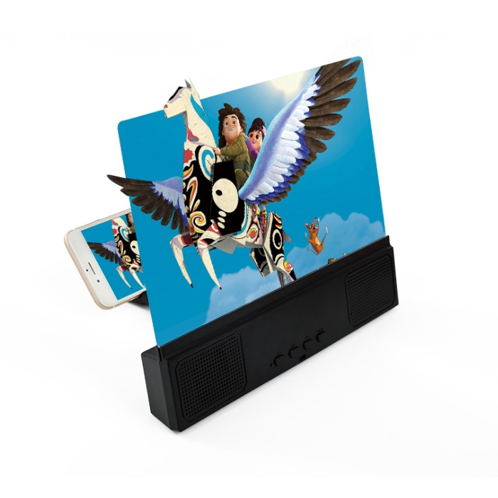 Портативный беспроводной динамик 3D HD экран увеличитель телефона