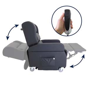 Fauteuil élévateur électrique avec poignée, fauteuil inclinable et releveur orthopédique, noir KMINA - Product Image 6