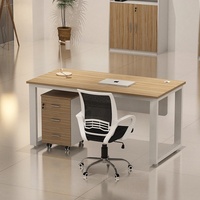 Postes de travail en bois à 2/6 places pour 4 personnes avec cloisons – Mobilier de bureau moderne et minimaliste avec bordure entièrement automatique, bureaux libres