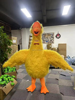 Costume de mascotte d'oie blanc combinaisons gonflables 2M costume de mascotte gonflable de performance de marche d'oie