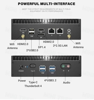 13Th Gen Fanless Mini PC Core I7 1355U Dual 2.5G LAN 2xHD-MI DP Triple 4K Win 11 Desktop Office Gamer Mini Computer Thunderbolt4
