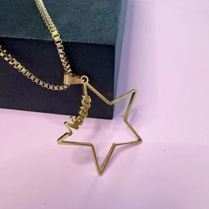 Personalizzato personalizzato <span class=keywords><strong>stella</strong></span> lettera ciondolo logo collana d'oro <span class=keywords><strong>con</strong></span> il <span class=keywords><strong>nome</strong></span> per le donne gioielli regalo - Product Image 4